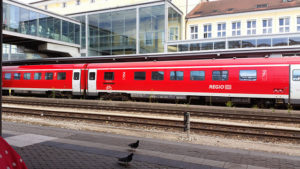 regional train at Regensburg train station