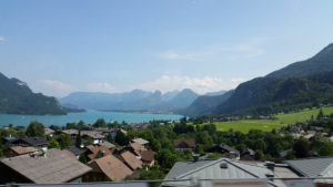 Wolfgangsee, one of the largest lakes in the Salzkammergut (Lake District)