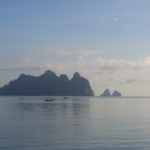 limestone formation shaped like sleeping man, Phang Nga Bay