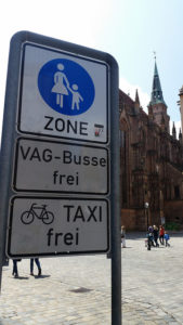 pedestrian zone in Nuremberg Old Town
